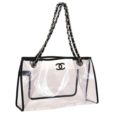 chanel petite shopper tote|Chanel transparent tote bag.